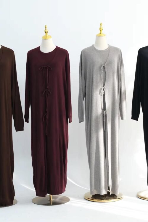 Serenity Knit Open Abaya Set