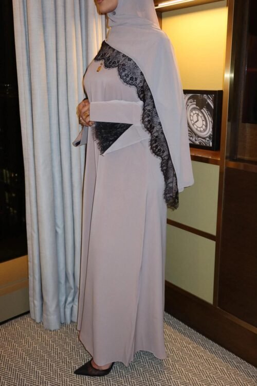 Lace Cape Abaya Set