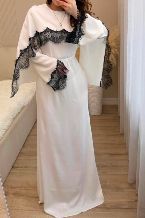 Celestine Lace Satin Dress