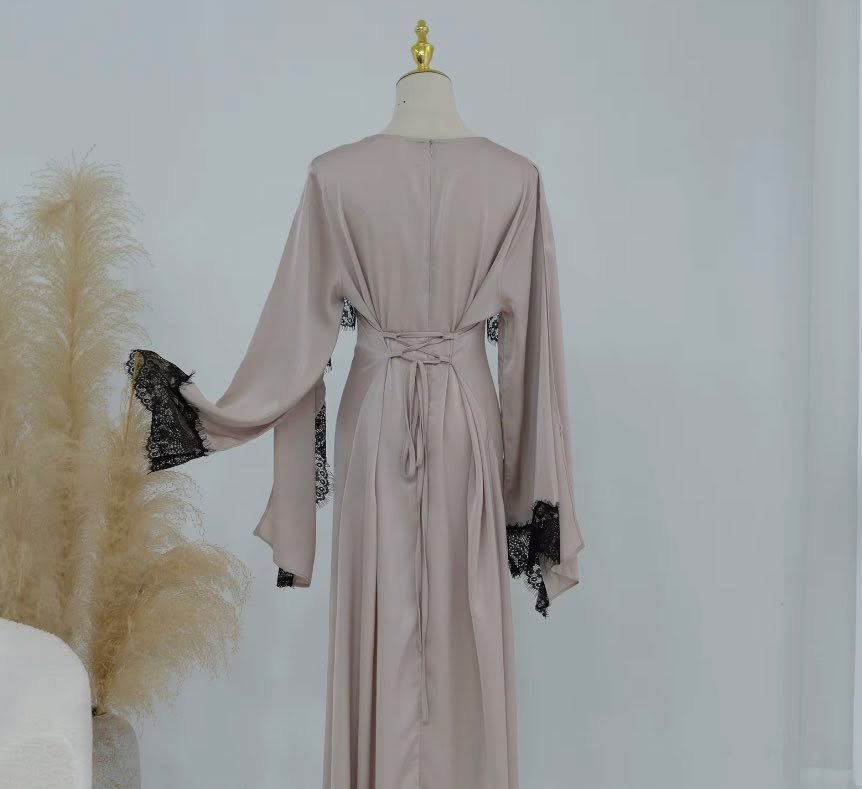 Celestine Lace Satin Dress - Image 3