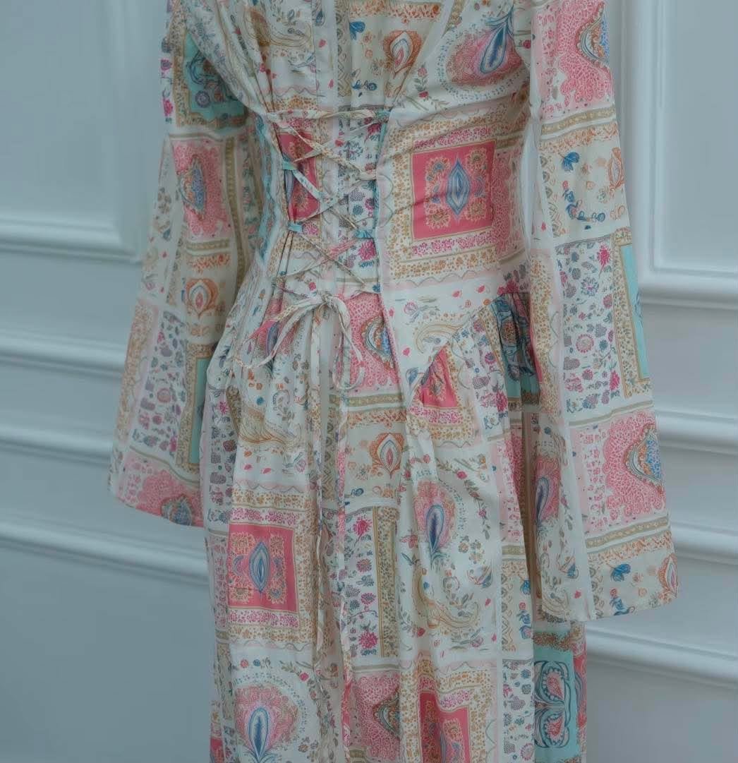 Elara Paisley Corset Maxi Dress - Image 2