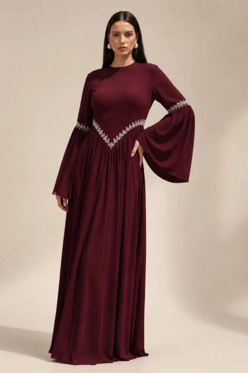 Aurelia Crystal Flare Maxi Dress