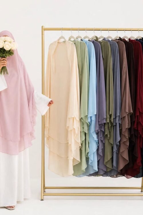 Ayla Layered Chiffon Khimar