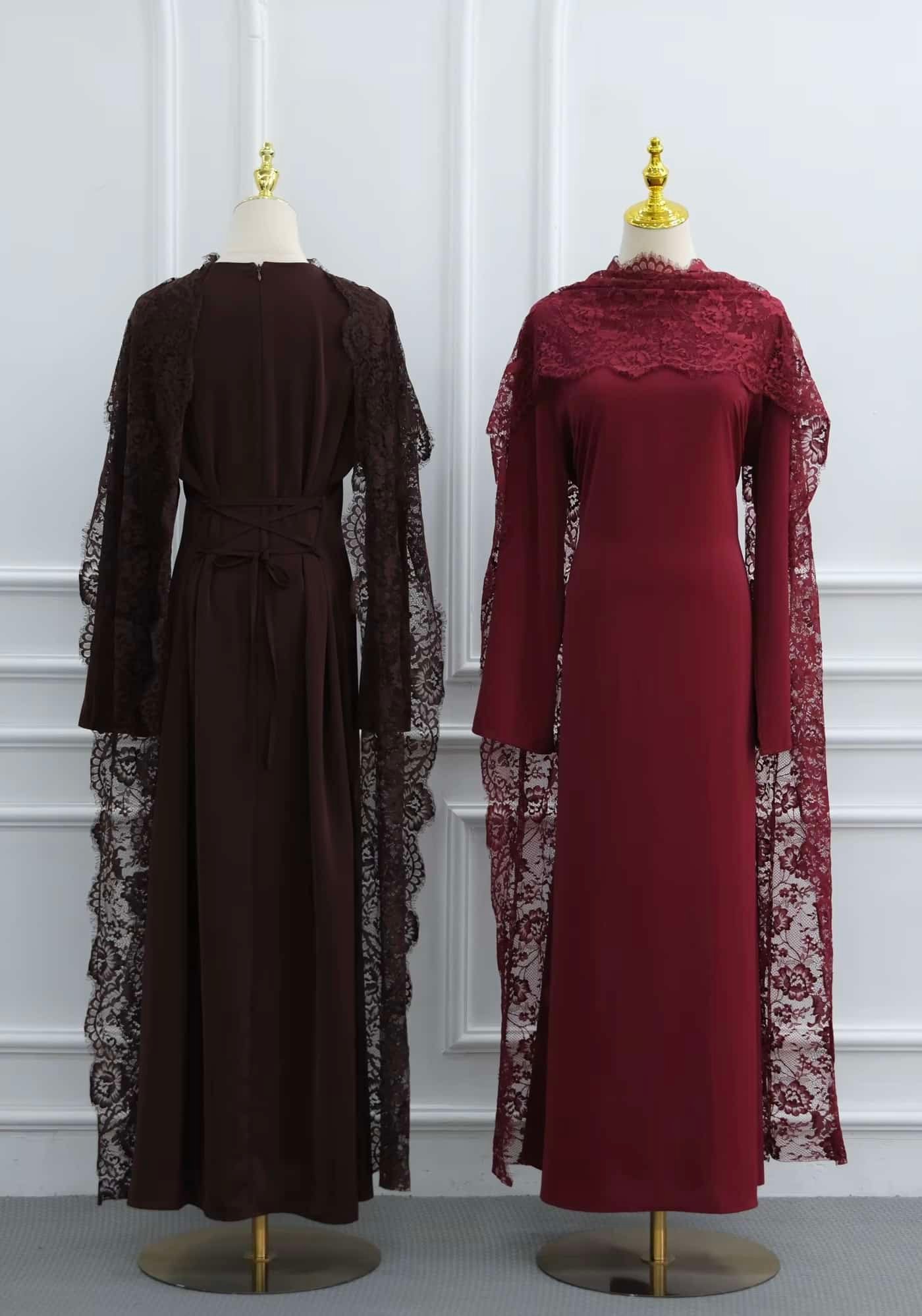 Noirelle Lace Cape Nida Dress - Image 4