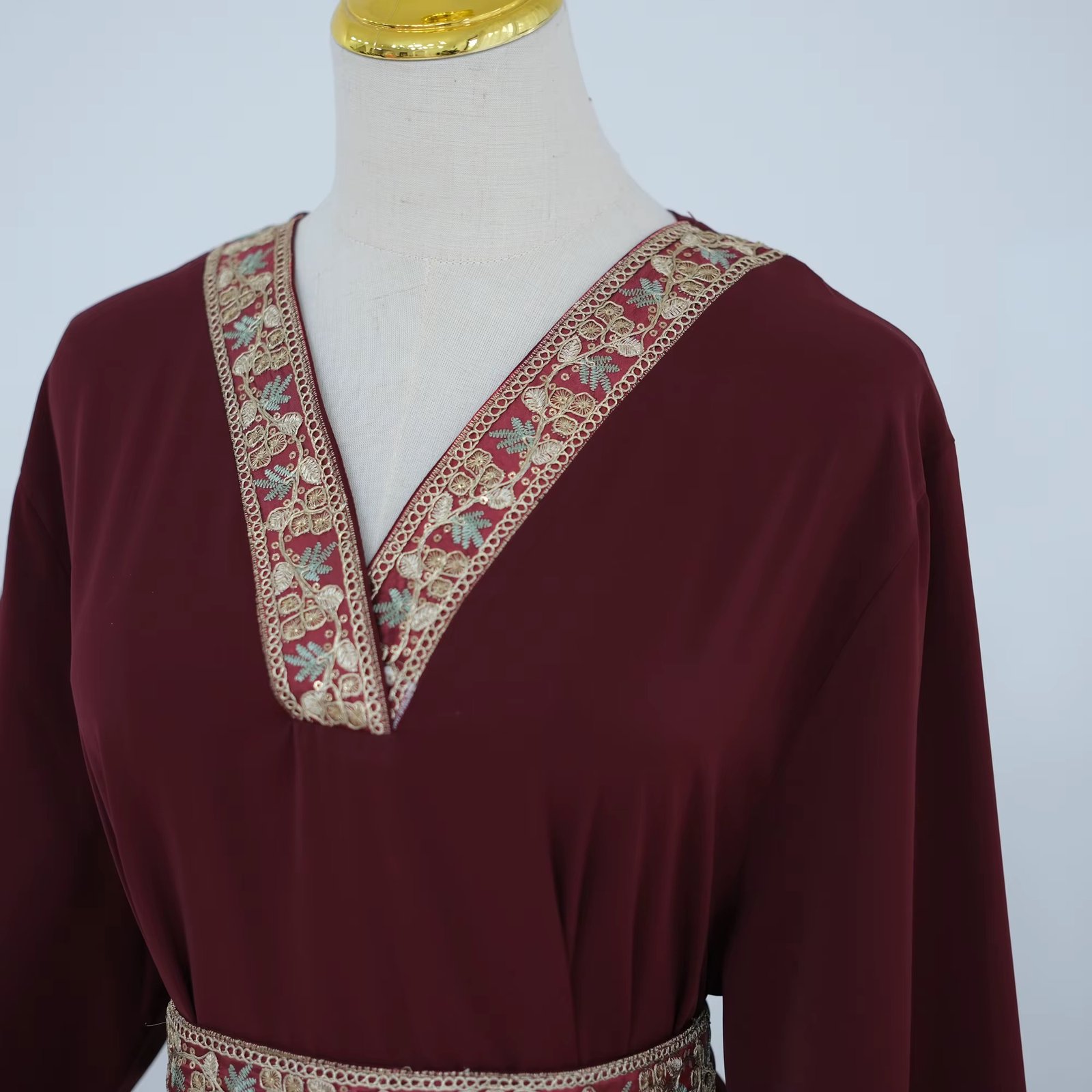 Rania V-Neck Belted Dress - Image 2