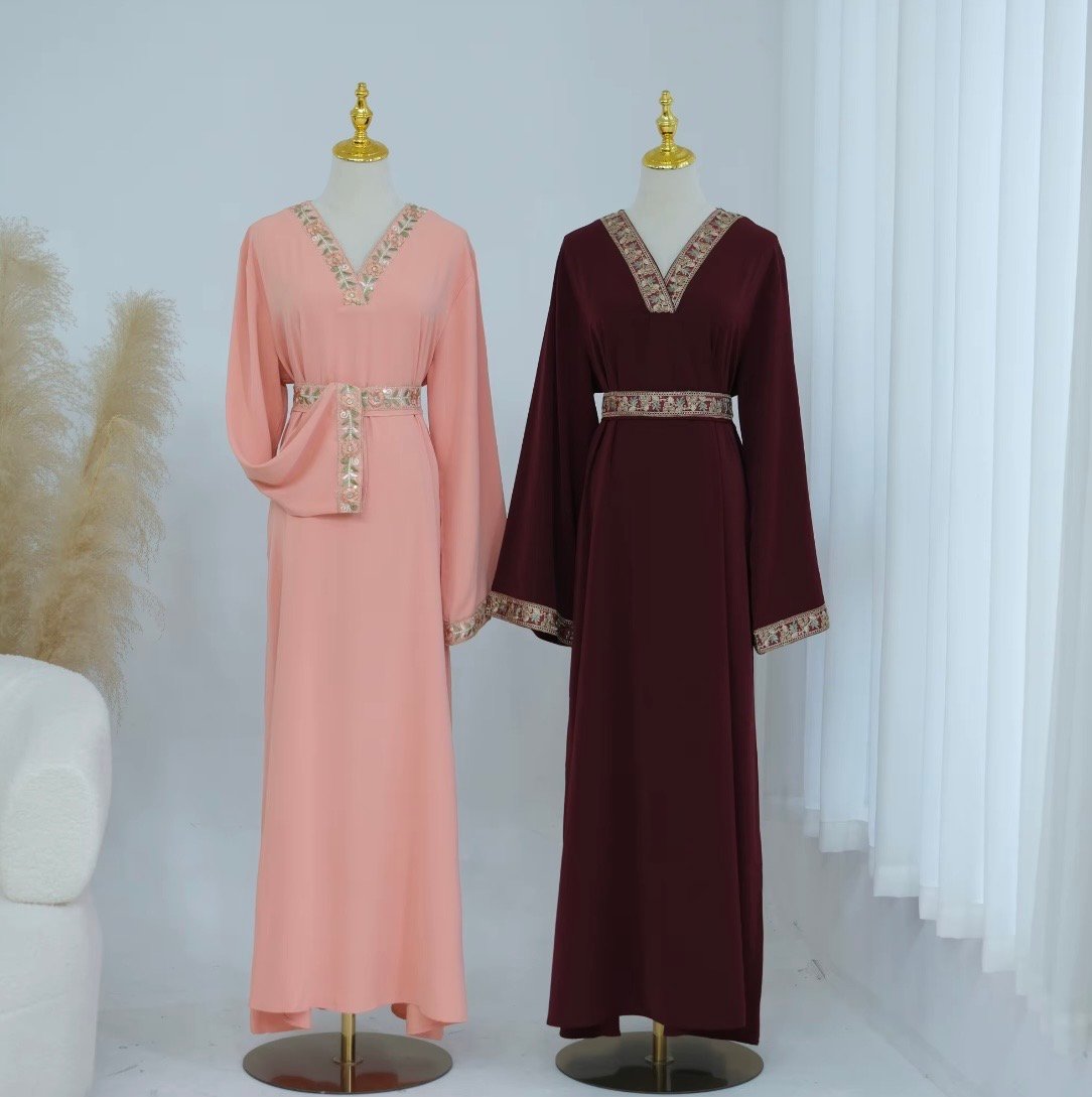 Rania V-Neck Belted Dress - Image 3
