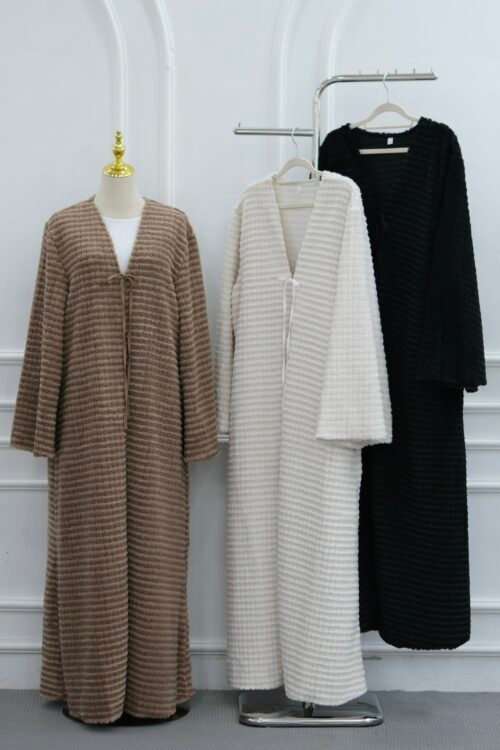 Alba Textured Winter Open Abaya