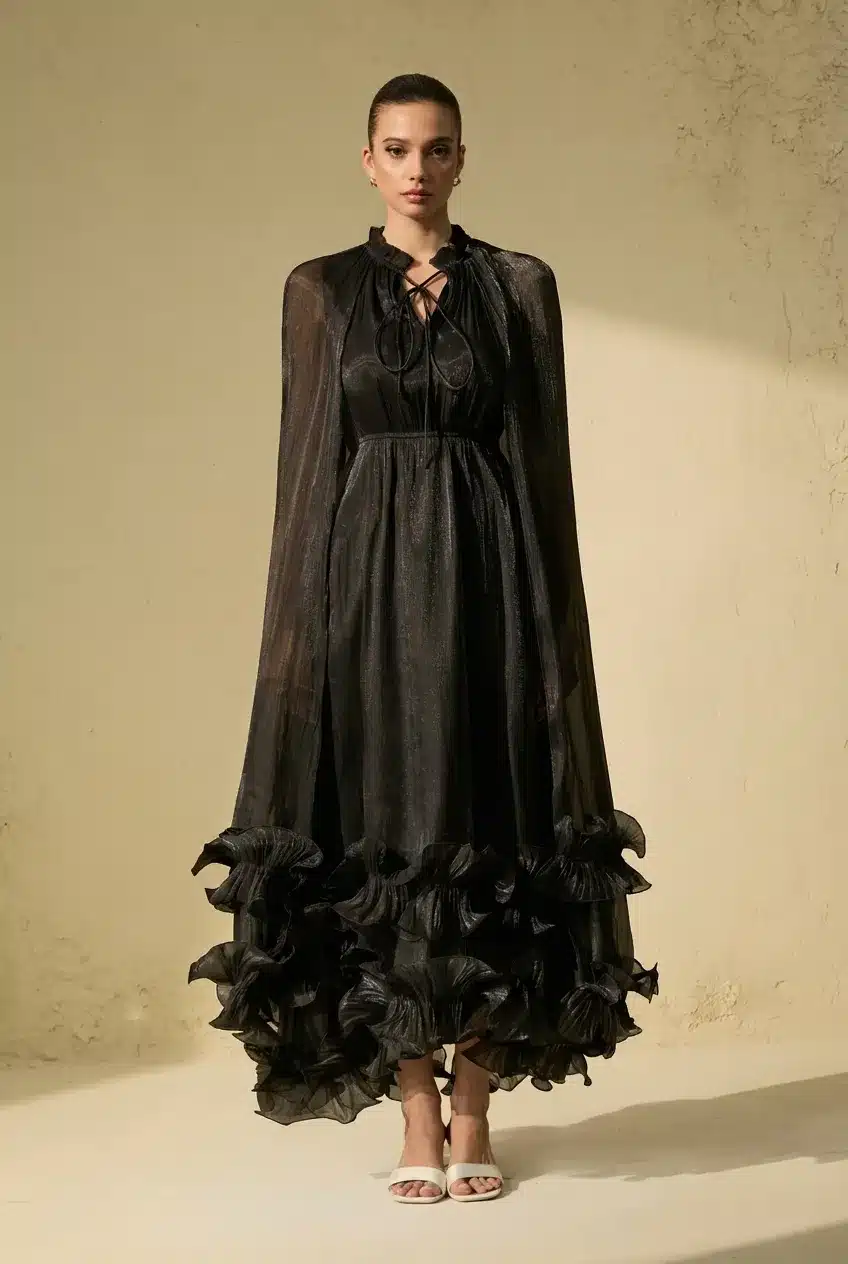 Calista Ruffle Dress - Image 2