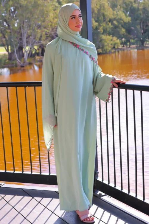 Lunara Floral Nida Abaya with Hijab
