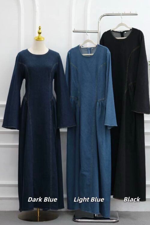 Denim Belle Flare Maxi Dress